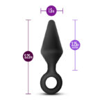 Blush Anal Adventures Platinum Loop Plug Large Black BL 10985 819835027829 Detail