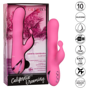 Calexotics California Dreaming Santa Barbara Surfer Rippling Rabbit Vibrator Pink SE 4350 65 3 716770097903 Info Detail scaled 1