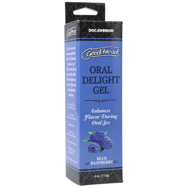 Doc Johnson Goodhead Oral Delight Gel Blue Raspberry 113g 1361 08 BX 782421081621 Boxview