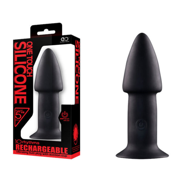 Excellent Power One Touch Rechargeable Vibrating Butt Plug Arrowhead Black FPBJ042A00 010 4897078622076 Multiview