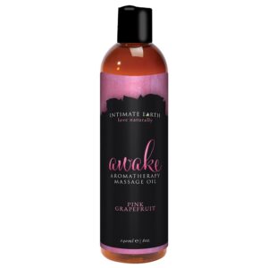 Intimate Earth Massage Oils 240ml Awake Pink Grapefruit