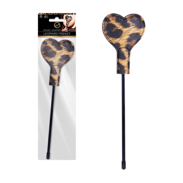 NMC Leopard Frenzy Bondage Gear Heart Shaped Riding Crop Leopard Print FNN010A000 070 4897078631030 Multiview