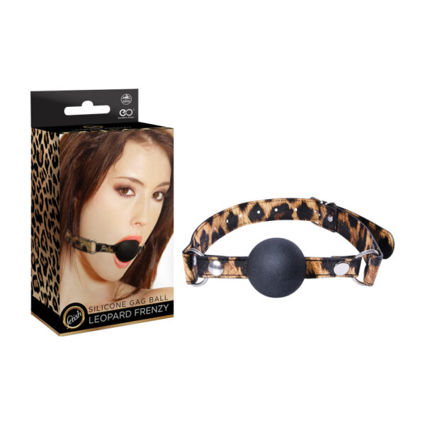 NMC Leopard Frenzy Bondage Gear Silicone Ball Gag Leopard Print FNN008A000 070 4897078631016 Multiview