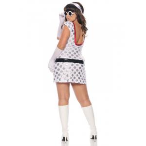 Seven Til Midnight Miss Mod Costume White 1X 2X STM 10284X 815364436965 Back Detail