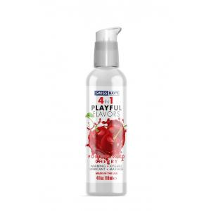 Swiss Navy 4 in 1 Playful Flavours Poppin Wild Cherry Flavoured Lubricant 118ml SN4N1FPWC4 699439005559 Boxview