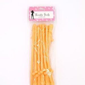 Thirsty Girls Flesh Coloured Dicky Sipping Straws 10 Pack Penis Straws TG002 9354434000466 Detail