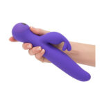 BMS Factory Swan Touch Trio Touch Control Rabbit Vibrator Purple 3 95015 677613395054 Hand Model Detail 1