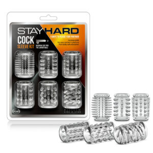 Blush Stay Hard Cock Sleeve Kit 6 Pc Clear BL60612 853858007284 Multiview