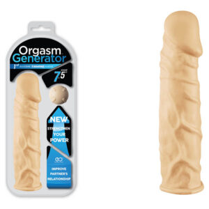 Excellent Power Orgasm Generator 7 point 5 inch Vibrating Penis Sleeve Light Flesh FVSK002A00 001 4897078627880 Multiview