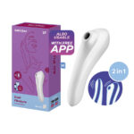 Satisfyer Dual Pleasure Smartphone App Enabled Air Pulse Vibrator White SATDPWHT 4061504003092 Multiview