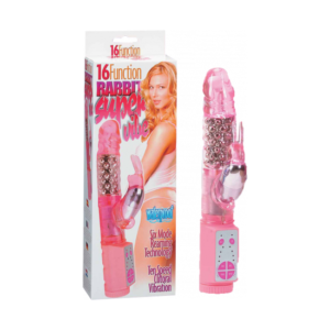 Seven Creations 16 Function Pearl Rabbit Super VIbe Vibrator Pink 2K975LPK BX 4890888121227 Multiview