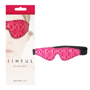 NS Novelties Sinful Blindfold Pink NSN 1220 14 657447091643 Multiview