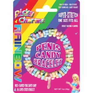 Hott Products Dicky Charms Rainbow Penis Candy Bracelet 2158 818631021581 boxview