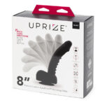 Uprize Autoerect Remote Vibrating Dildo 8 Inch Black UP 70673 5060020002540 Boxview