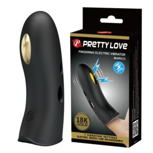 Baile Pretty Love Marico Rechargeable Electro Shock Finger Vibrator Black Gold BI 014755 6959532324976 Multiview