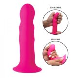 XR Brands Squeeze It Thermoreactive Wavy Dildo Pink AG328PINK 848518035431 Features Detail