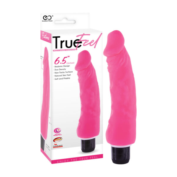 NMC Excellent Power True Feel 6 point 5 inch Dual Density Trojan Penis Vibrator Pink FPBP004A00 027 4897078631917 Multiview