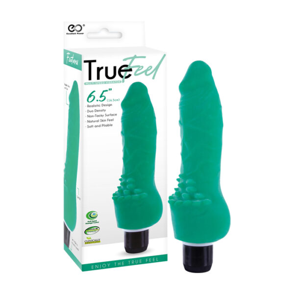 NMC Excellent Power True Feel 6 point 5 inch Dual Density Viking Penis Vibrator Green FPBP009A00 026 4897078632105 Multiview