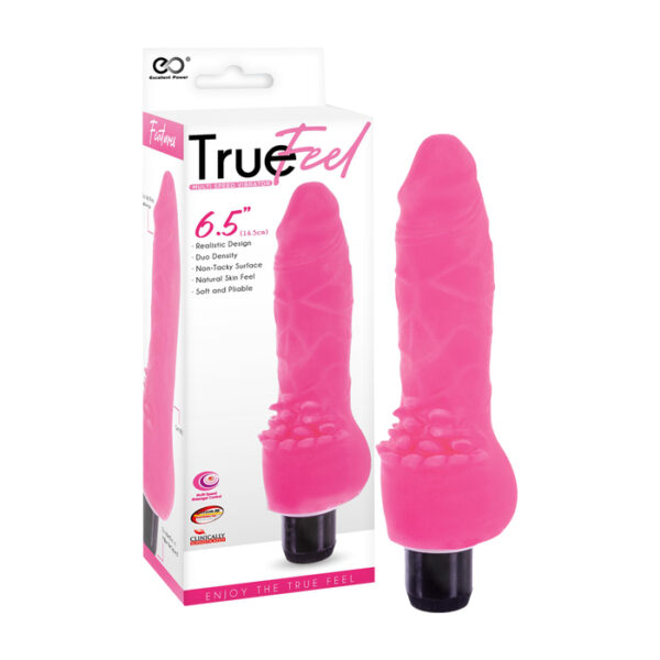 NMC Excellent Power True Feel 6 point 5 inch Dual Density Viking Penis Vibrator Pink FPBP009A00 027 4897078632112 Multiview