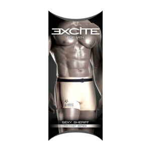 Fantasy Lingerie Excite for Men Sexy Sheriff themed Brief One Size Cream EF04 811432023358 Boxview