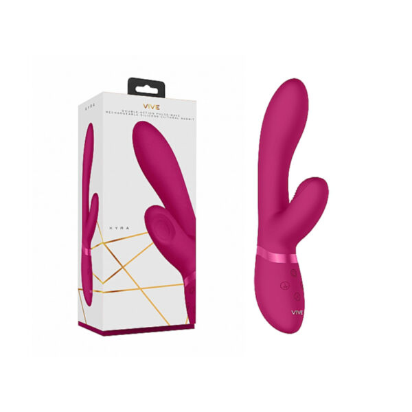 Shots VIVE Kyra Pulsing Clitoral Rabbit Vibrator Pink VIVE018PNK 8714273521866 Multiview