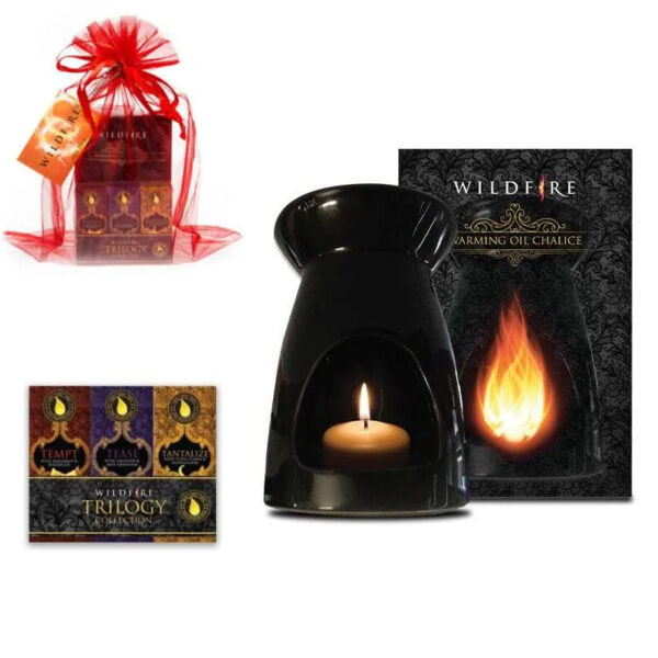 Wildfire Oils Triple Treat 3x10ml Oils and Ceramic Oil Burner Gift Pack WFTTGP00118 858594001183 Multiview