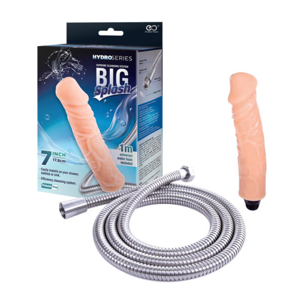 NMC Excellent Power Big Splash 7 Inch Dildo Douche with Shower Flex Hose Light Flesh FNP008A000 001 4897078631566 Multiview.jpg