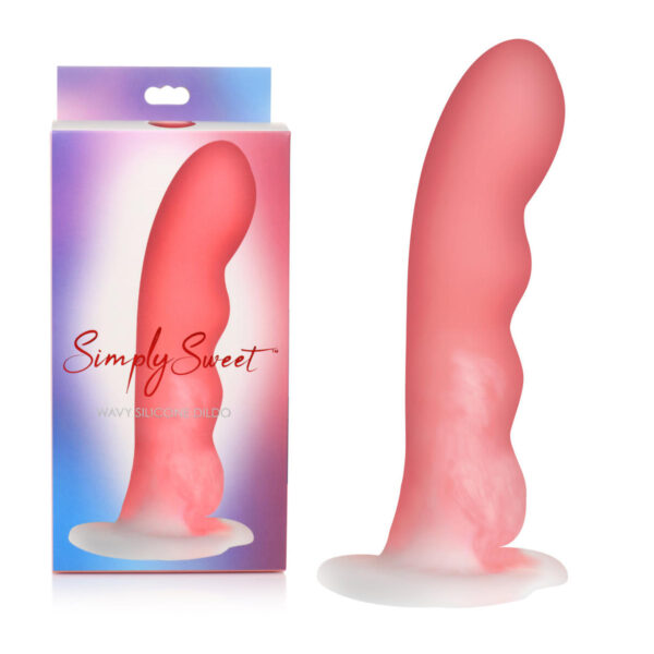 Curve Novelties Simply Sweet Wavy Silicone Dildo Pink CN 11 0417 32 653078943436 Multiview.jpg