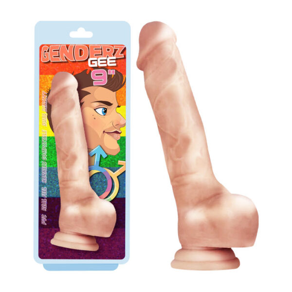 Celebrity Knights Genderz Gee 9 Inch Dual Density Dong with Balls Light Flesh CKC 711756316 01 711756316 01 Multiview.jpg