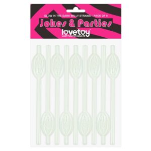 Lovetoy Pussy Straws 9 Pack Glow in the Dark LV765002 6970260908764 Boxview.jpg