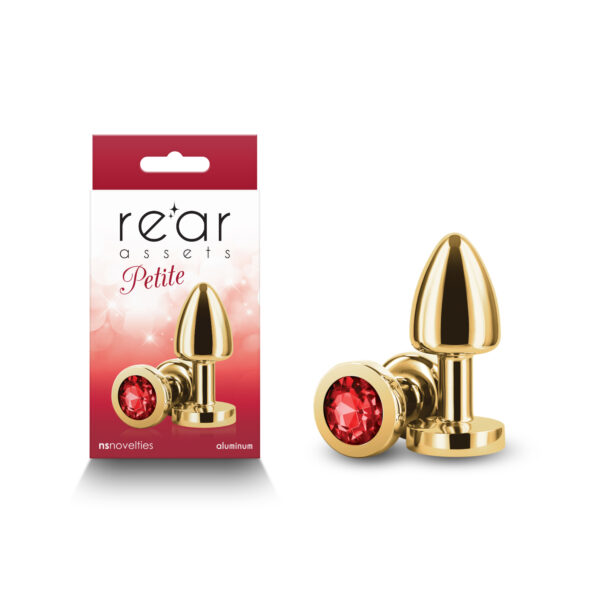 NS Novelties Rear Assets Petite Round Metal Gem Butt Plug Gold Red NSN 0966 11 657447107474 Multiview.jpg