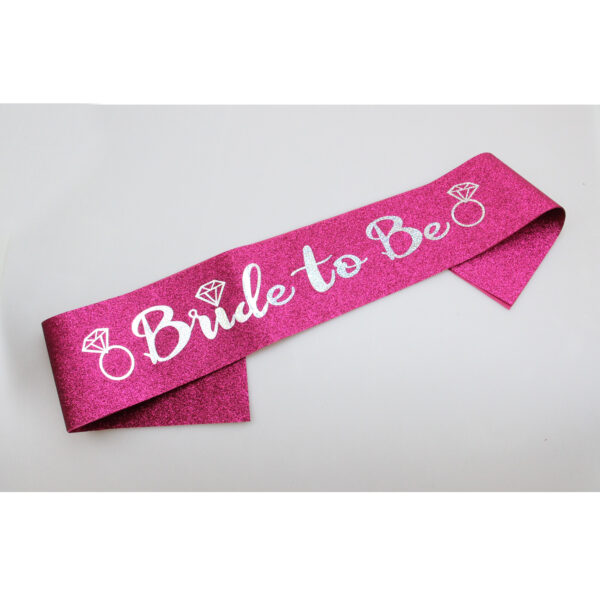 love in leather Bride to Be Glittery Sash Pink SAS001PNK 1911900116144 Detail.jpg