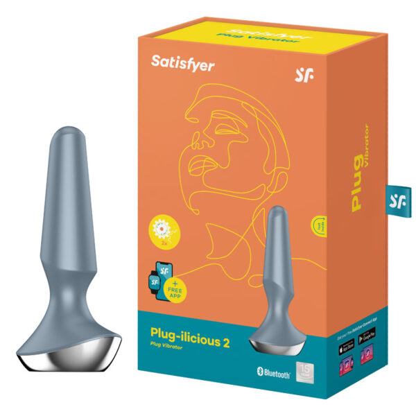 Satisfyer Plug ilicious 2 Smartphone App Butt Plug Grey 4003290 4061504003290 Multiview.jpg