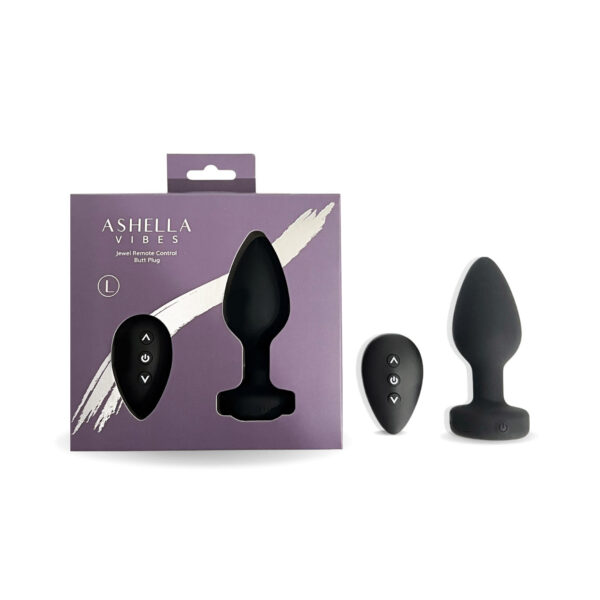 Ashella Vibes Wireless Remote Jewel Anal Plug Large Black ASHV11 9354434000954 Multiview.jpg