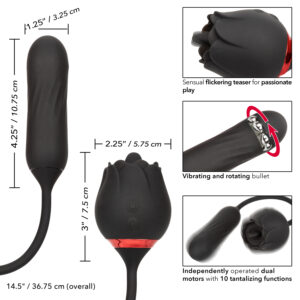 Calexotics French Kiss Elite Lover Vibrating Rotating Beads Bullet Flickering Clitoral Vibrator Black SE 0608 75 3 716770106353 Info Detail.jpg