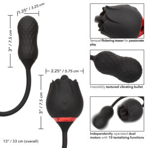 Calexotics French Kiss Elite Siren Vibrating Bullet Flickering Clitoral Vibrator Black SE 0608 70 3 716770106346 Info Detail.jpg