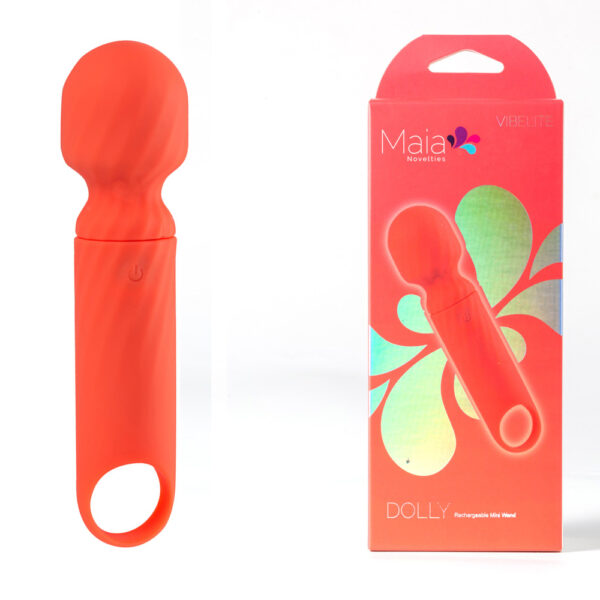 Maia Toys Vibelite Dolly Mini Wand Vibrator Orange AF 004 5060311473608 Multiview.jpg