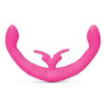 Electric Novelties Together Vibe Rechargeable Triple Motor Rabbit Double Ender Dong Pink TOG 001 4890808219478 Side Detail.jpg