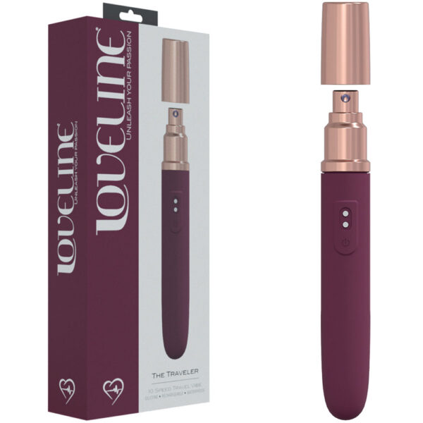 Shots Toys Loveline The Traveler Lubricant Dispenser Vibrator Burgundy Gold LOVU015BUR 8714273052513 Multiview.jpg