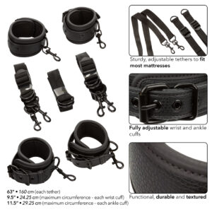 Calexotics Nocturnal Bed Restraints Kit Black SE 2678 30 3 716770108456 Info Multiview.jpg