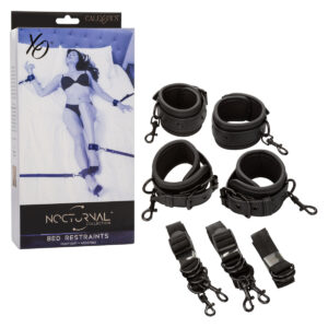 Calexotics Nocturnal Bed Restraints Kit Black SE 2678 30 3 716770108456 Multiview.jpg