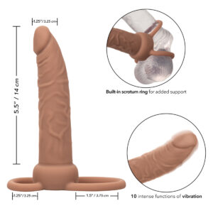 Calexotics Performance Maxx 5 point 5 Inch Rechargeable Dual Penetrator Dark Flesh SE 1634 06 3 716770104892 Info Detail.jpg