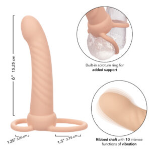 Calexotics Performance Maxx Rechargeable Ribbed Dual Penetrator Dildo Light Flesh SE 1634 10 3 716770109316 Info Detail.jpg