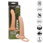 Calexotics Performance Maxx Rechargeable Ribbed Dual Penetrator Dildo Light Flesh SE 1634 10 3 716770109316 Info Multiview.jpg