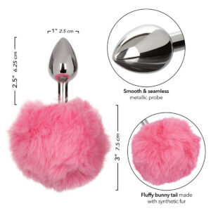 Calexotics Running Wild Bunny Tail Butt Plug Pink Chrome SE 2654 03 3 716770109194 Info Detail.jpg