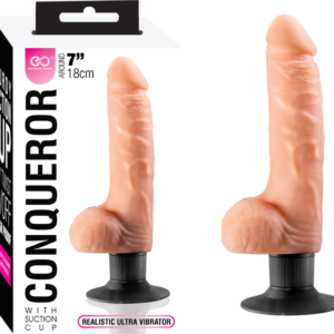 Excellent Power Conqueror 7 Inch VIbrating Dong with Balls Light Flesh FPBF364B00 001 4897078629167 Multiview.png