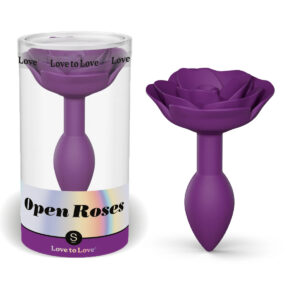 Love to Love Open Rose Silicone Rose Butt Plug Small Purple Rain 6032404 3700436032404 Multiview.jpg