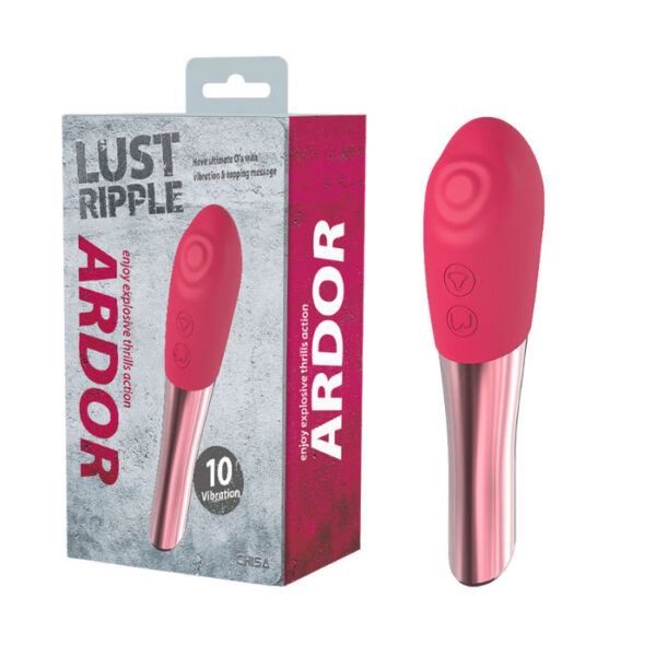 Chisa Novelties Lust Ripple Ardor Tapping Clitoral Vibrator Red Silver CN 828460695 759746606952 Multiview.jpg