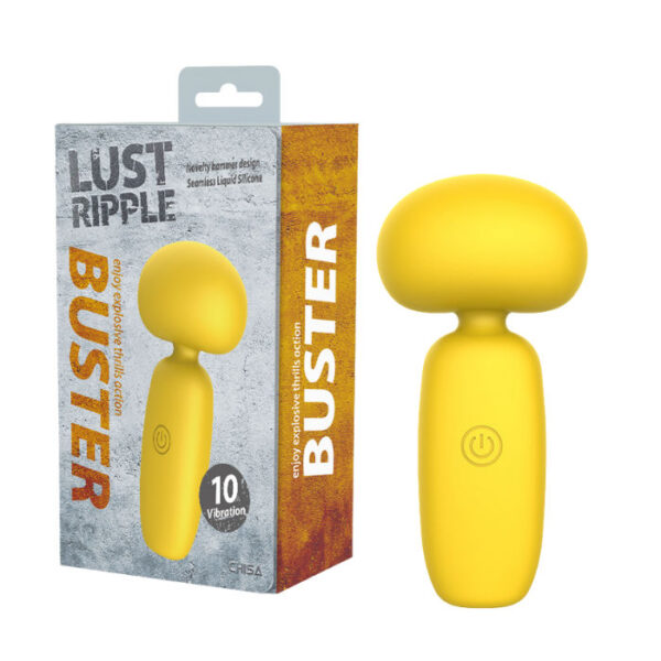 Chisa Novelties Lust Ripple Buster Wand Vibrator Yellow CN 170753353 759746533531 Multiview.jpg