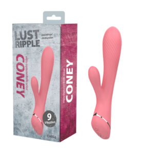 Chisa Novelties Lust Ripple Coney Rabbit Vibrator Coral Pink CN 841097696 759746976963 Multiview.jpg